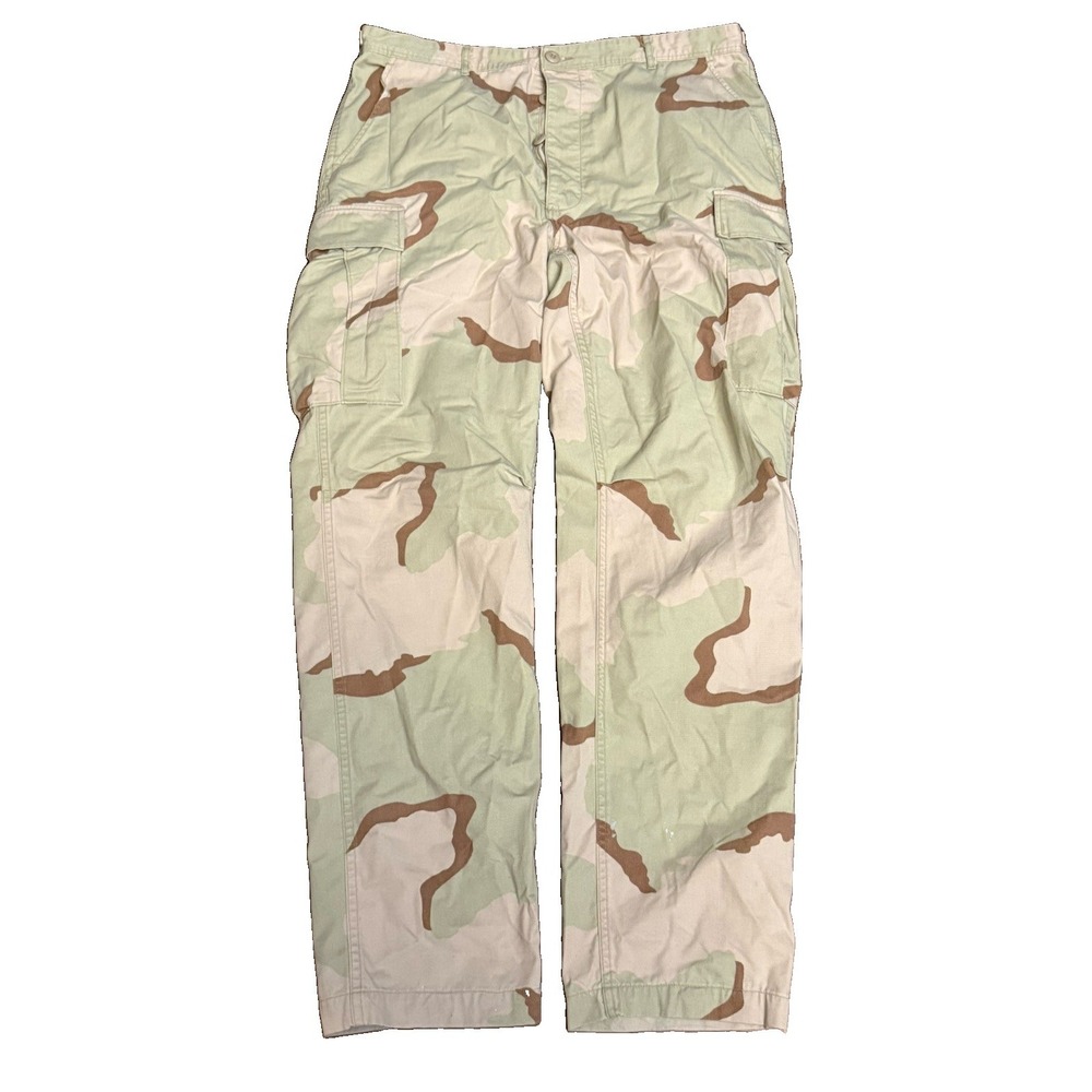 Vintage US Military DCU 3 Color Desert Camo Cargo Pants Large Long 90s